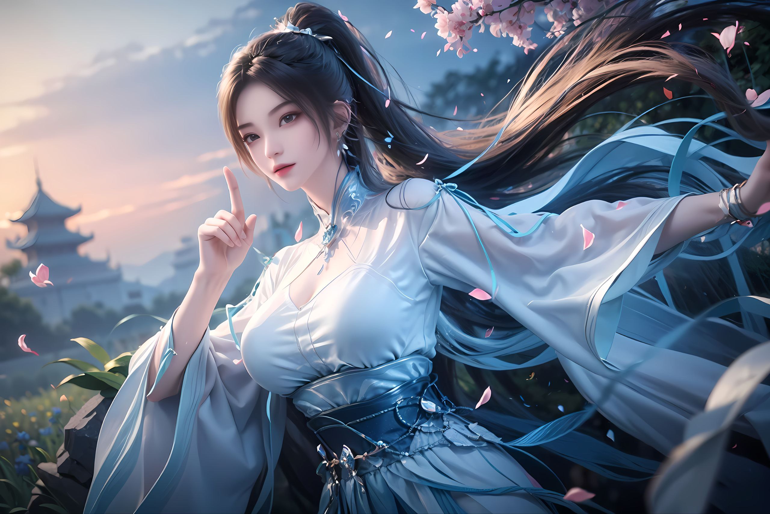 而明星们的